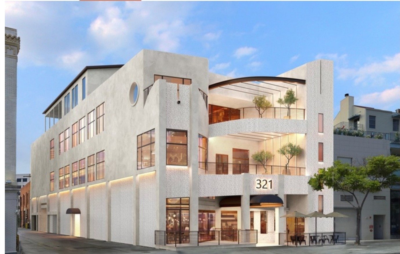 Rendering of the 321 Santa Monica Avenue building