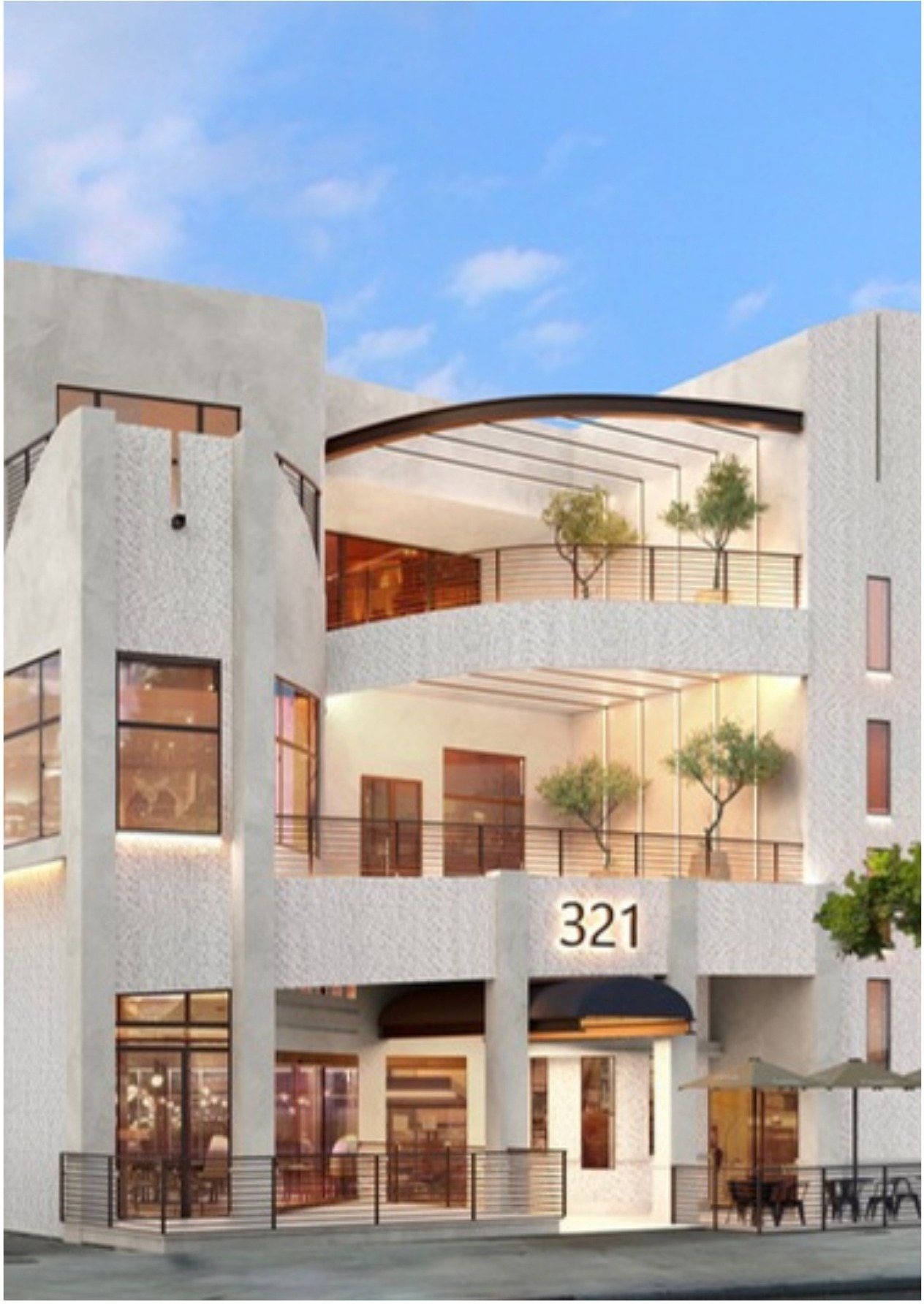 Rendering of the 321 Santa Monica Avenue building